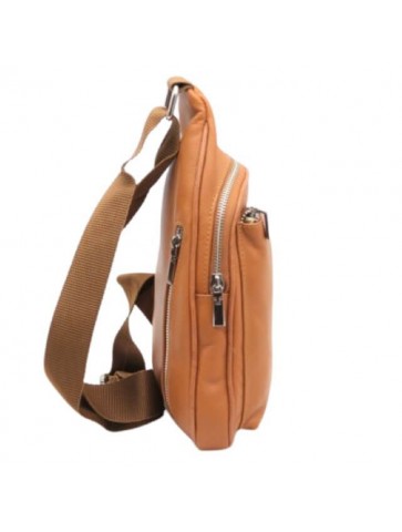 Geanta barbati crossbody piele naturala maro